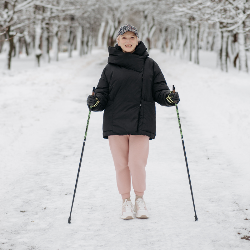 Bâton de Marche Nordique Pliable en Carbone femme
