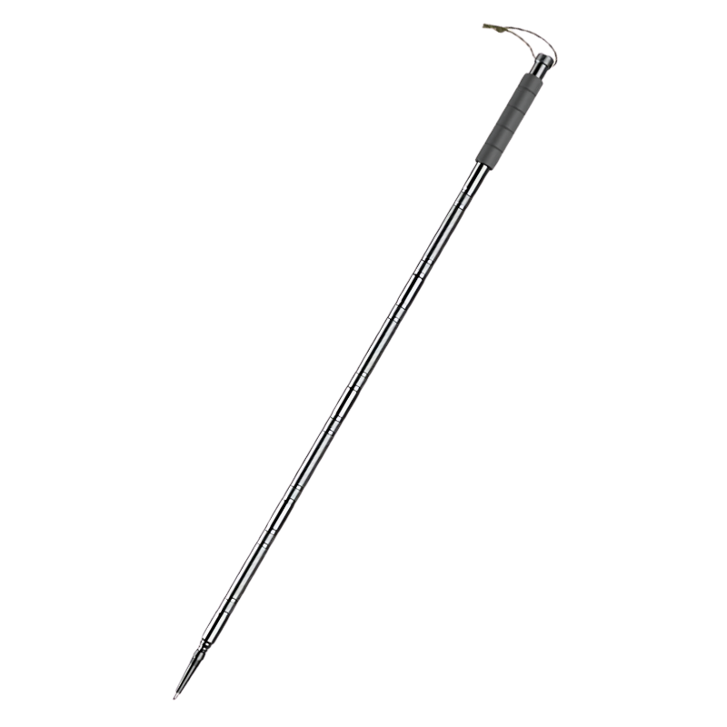 Bâton De Randonnée Pliant Multifonction 42 Pouces – Avec Boussole, Sifflet, Couteau, Crochet – Aluminium, Neuf