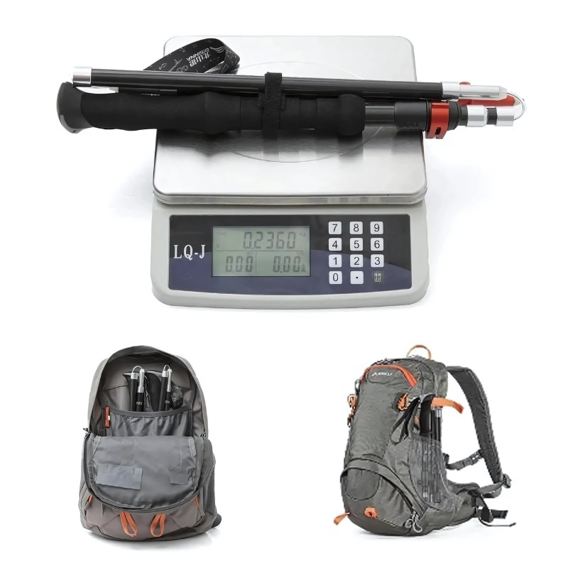 Bâton de Randonnée Pliable en Carbone poids