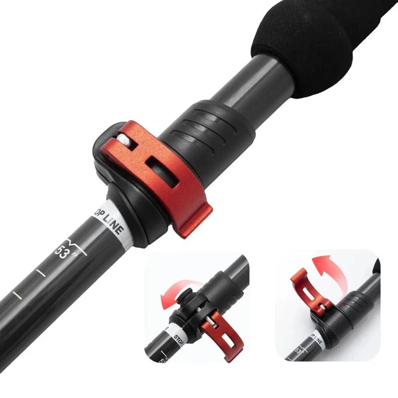 Bâton de Randonnée Pliable en Carbone réglage