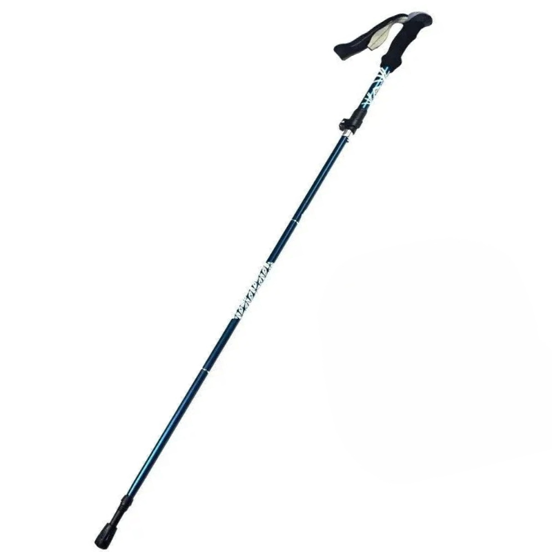 Bâton de Trekking Pliable en Aluminium bleu