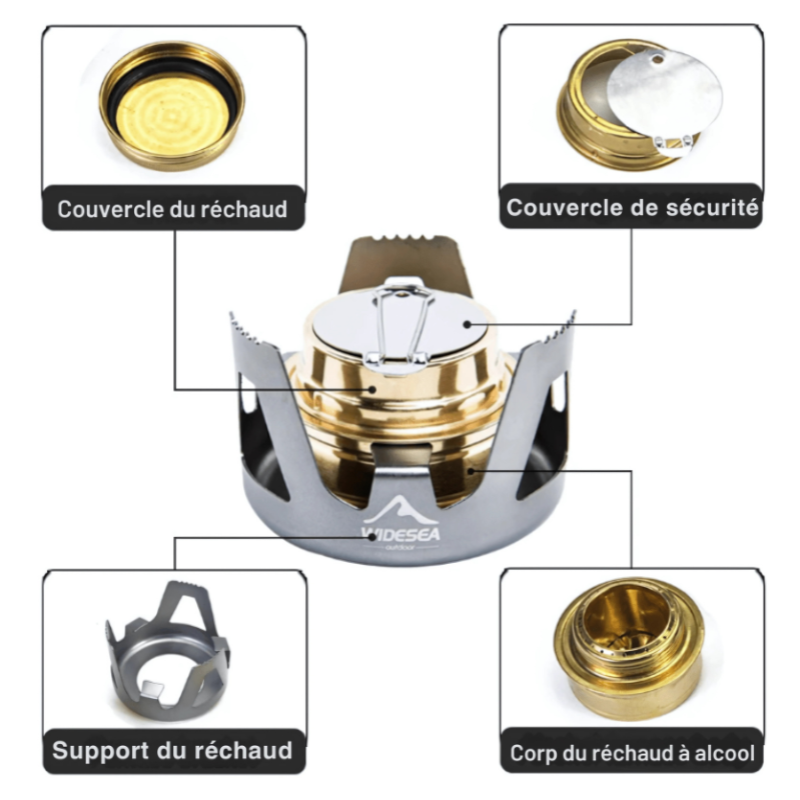 Brûleur à Alcool Bivouac détails