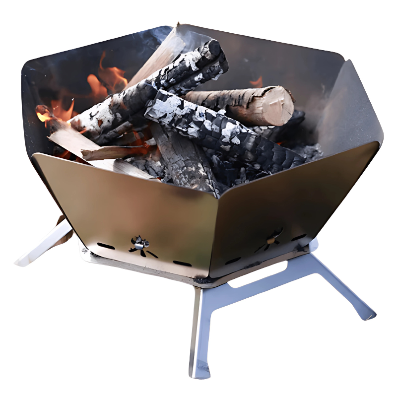 Brasero de Camping Pliable feu