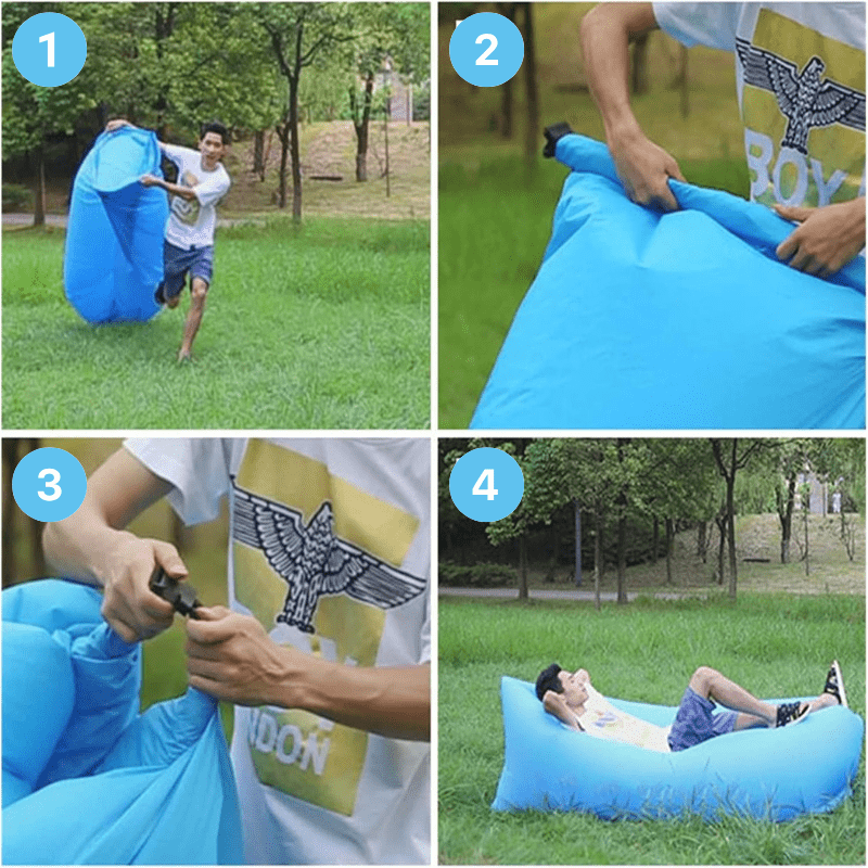 Chaise Longue Gonflable remplissage