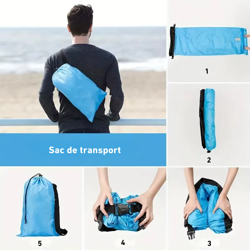 Chaise Longue Gonflable sac de transport