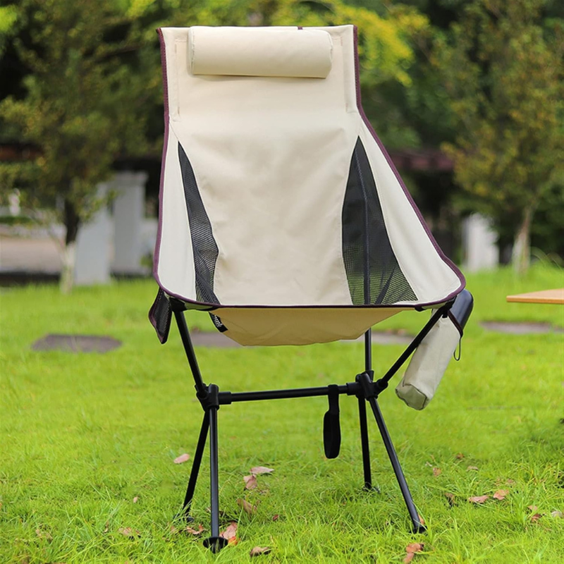 Chaise Pliante Camping avec Appuie-tête jardin