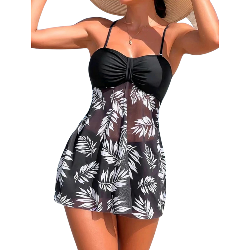 Maillot de Bain 1 Pièce Tankini Shorty