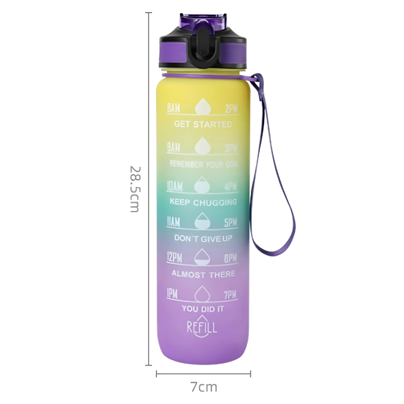 Gourde Motivation 1L jaune violet