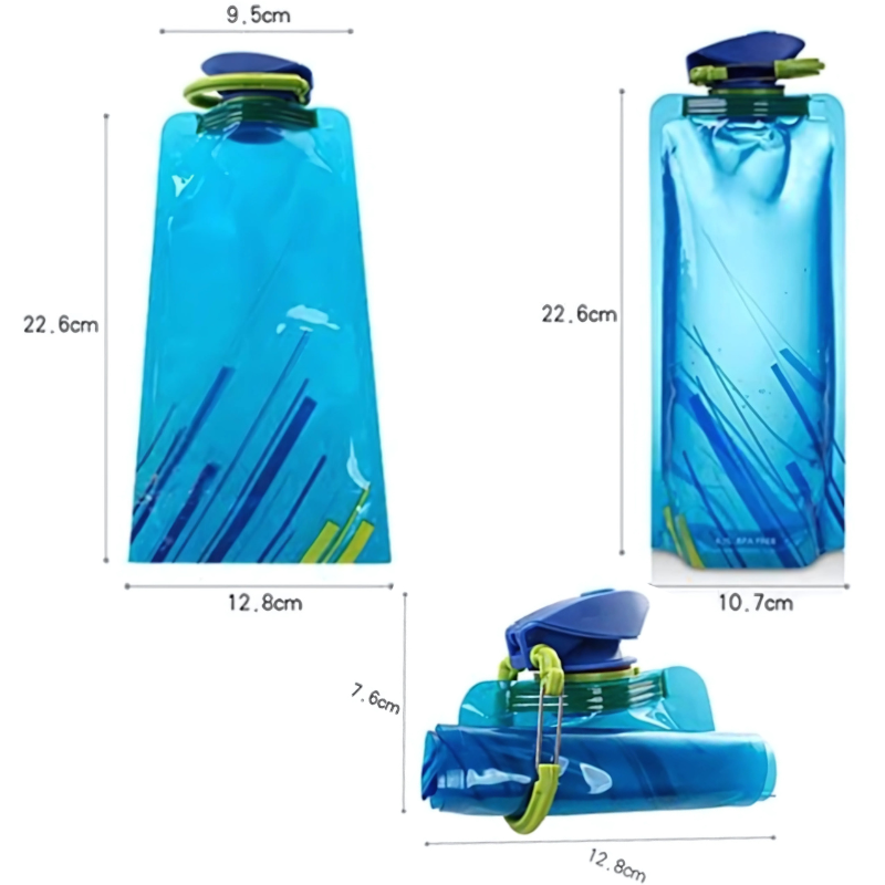 Gourde Pliable 700ml mesures