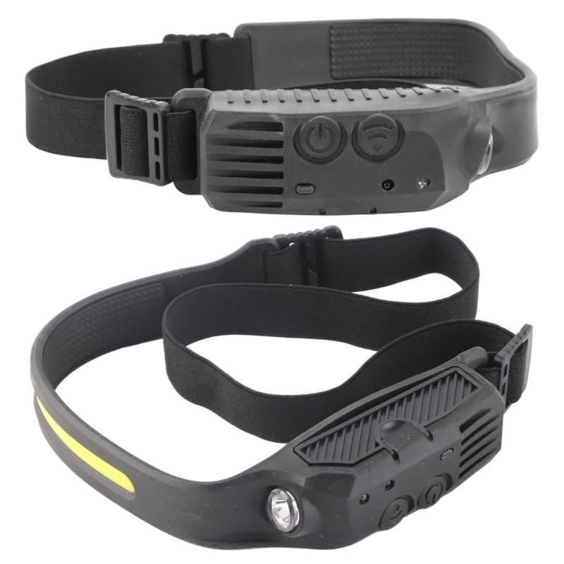 Lampe Bandeau Frontale Rechargeable capteur de mouvement