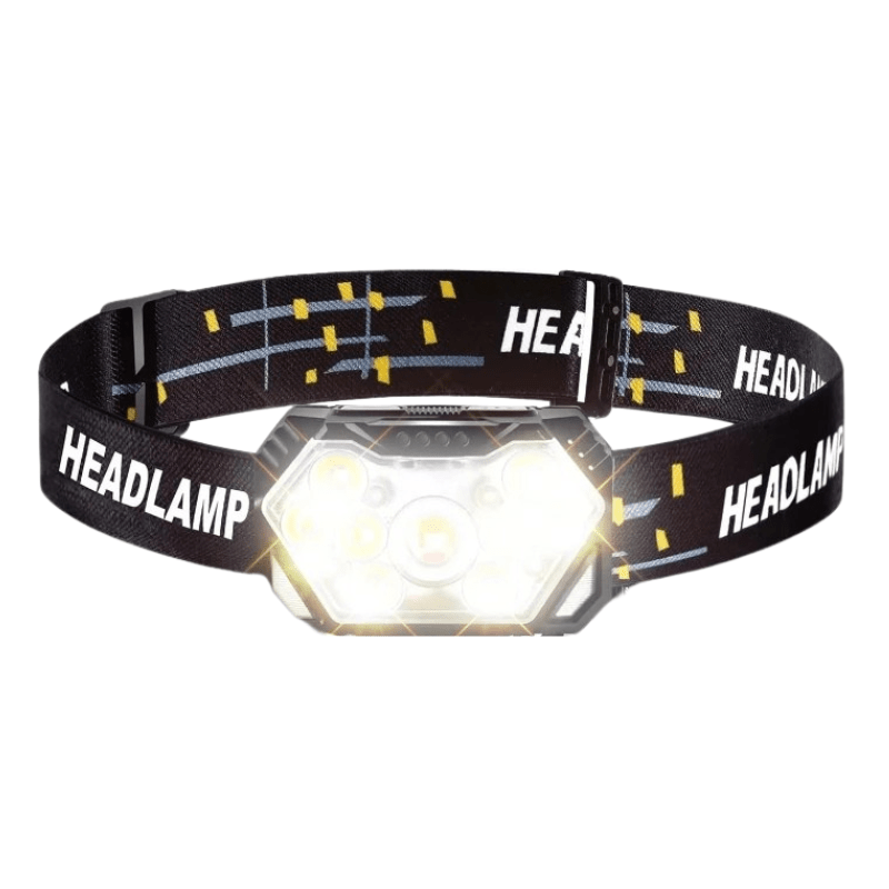 Lampe Frontale 9 LED Rechargeable éclairage