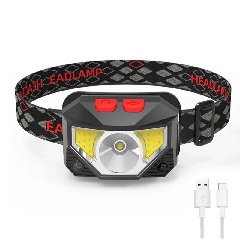 Lampe Frontale Rechargeable Lumière Rouge cable usb