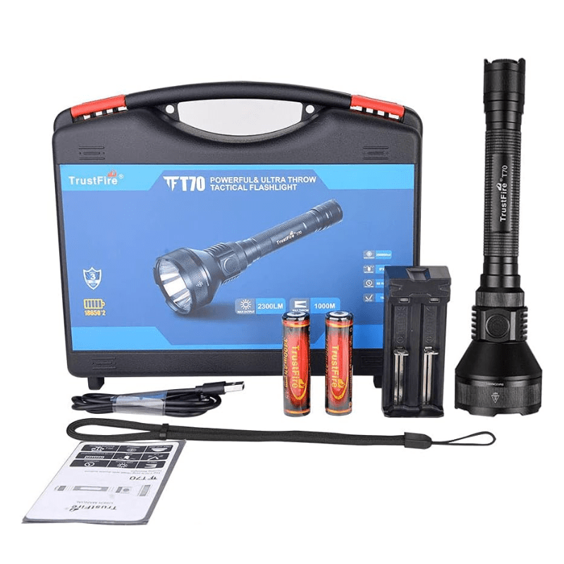 Lampe Torche Tactique 2300 Lumens malette de transport