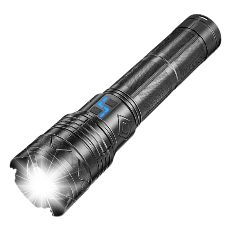 Lampe Torche Ultra Puissante 4000 Lumens allumée