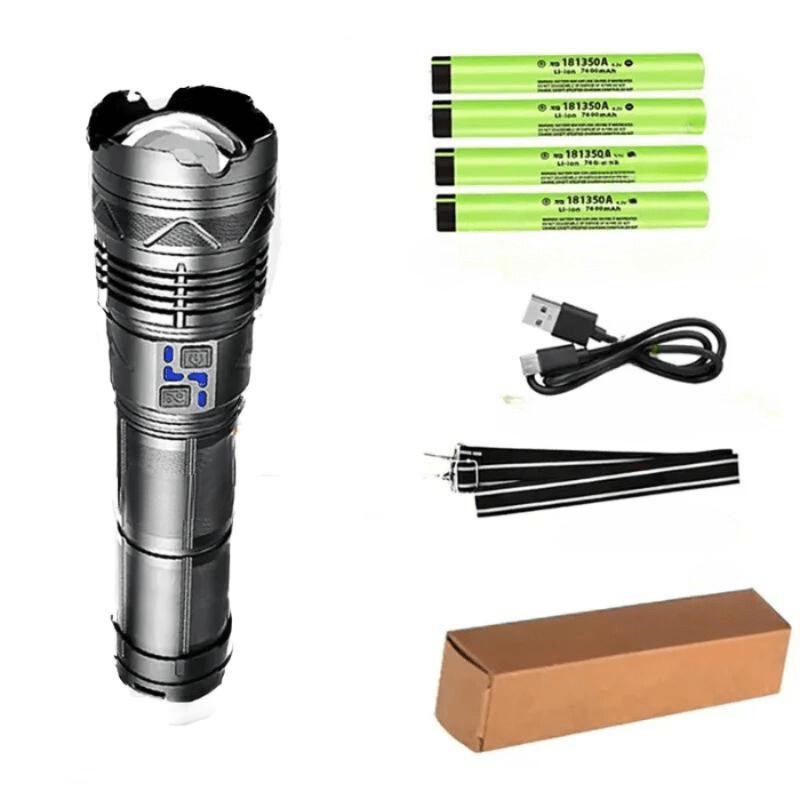 Lampe Torche Ultra Puissante 4000 Lumens rechargeable