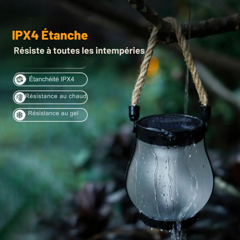 Lanterne Solaire Flamme LED étanche