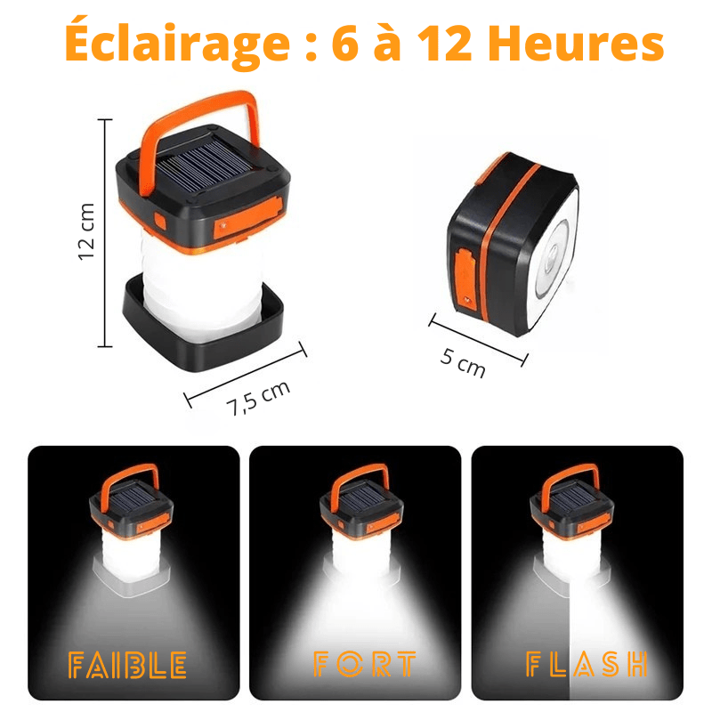 Lanterne Solaire Pliable temps d'éclairage