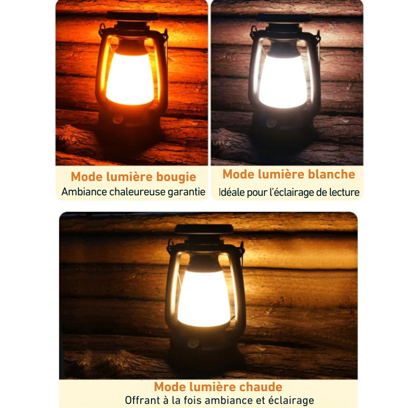 Lanterne Solaire Rétro LED lumière
