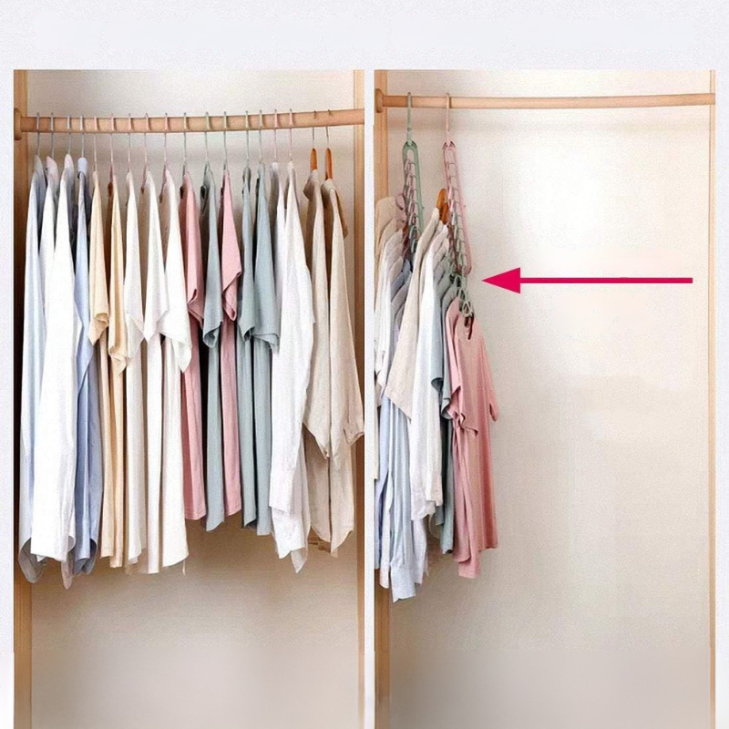 Cintres de Rangement Multi-Vêtements