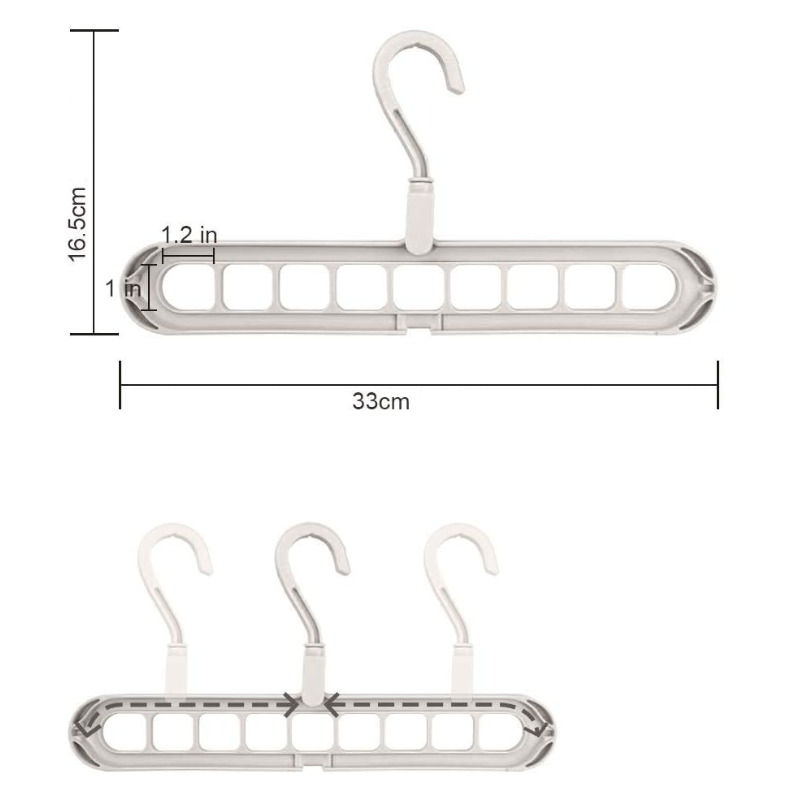 Cintres de Rangement Multi-Vêtements