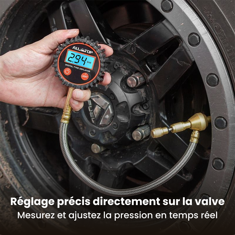 Manomètre Digital avec Dégonfleur Intégré – 15 BAR