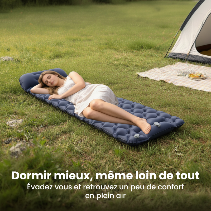 Matelas Gonflable 1 Personne avec Pompe Intégrée