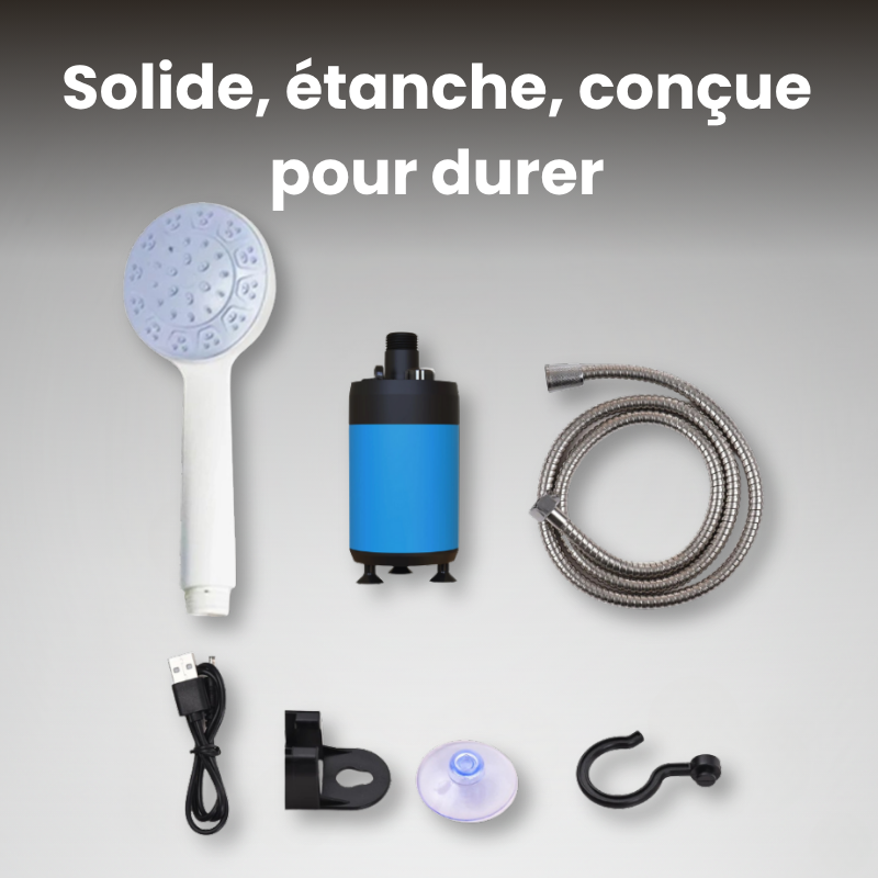 Pompe de Douche Rechargeable