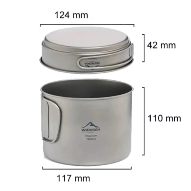 Popote Titane 2 Personnes mesure