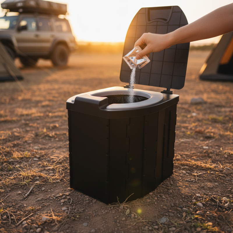 12 Sachets de Poudre Gélifiante pour Toilettes Portables