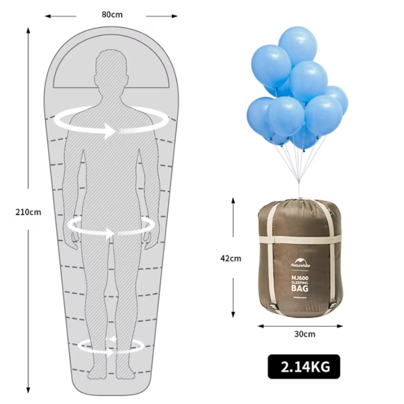 Sac de Couchage Bivouac - 5° mesures