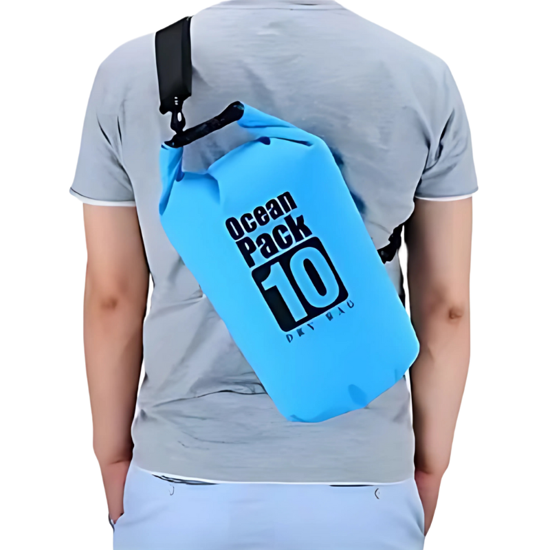 Sac Étanche 10L porté sur le dos