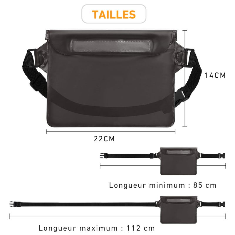 Sacoche Étanche activité tailles