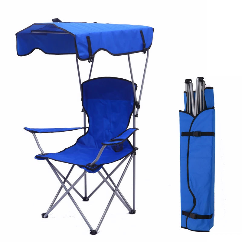 Chaise Pliante Camping avec Pare-soleil