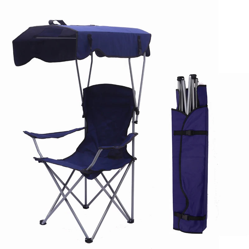 Chaise Pliante Camping avec Pare-soleil