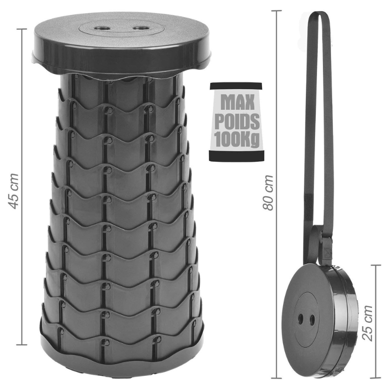 Tabouret Pliant Portable taille