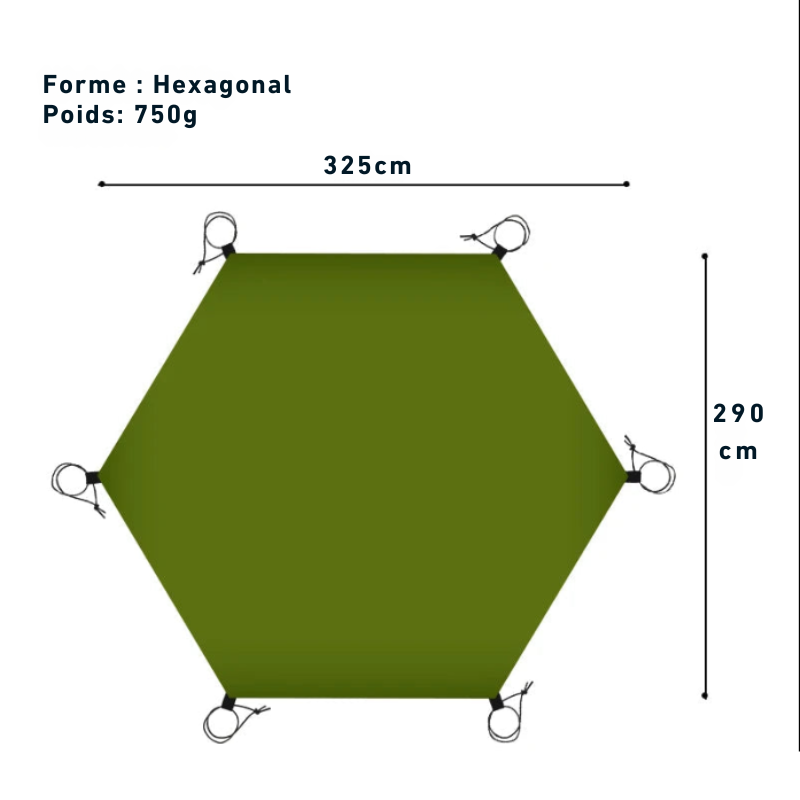 Tapis de Sol Extérieur hexagonal