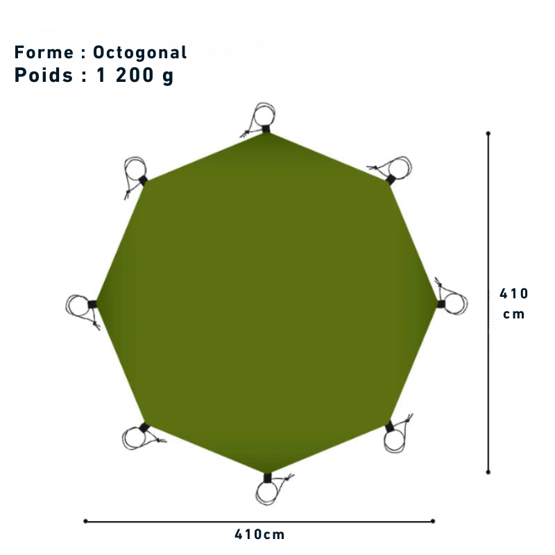 Tapis de Sol Extérieur octogonal