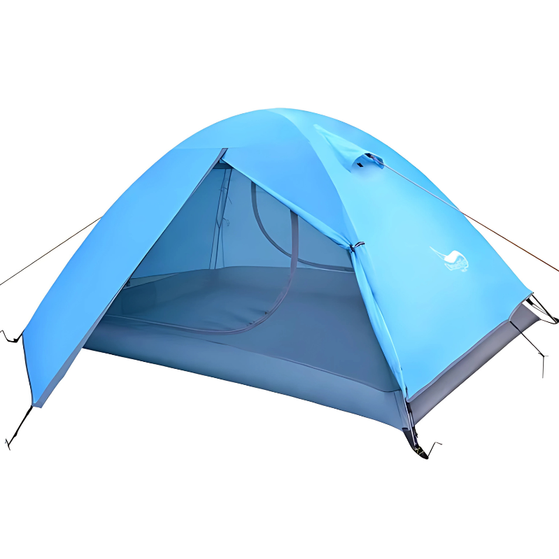 Tente Camping 2 Places Légère bleu