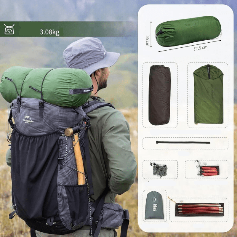 Tente Tunnel 3 Places mesure