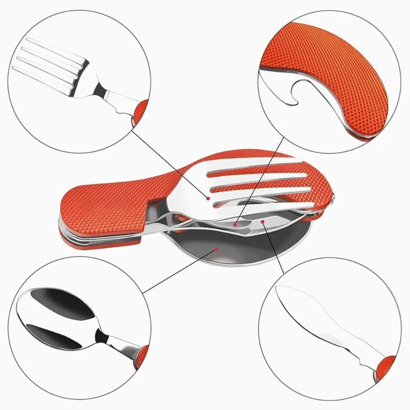 Couverts de Camping 4 - en - 1 Détachable