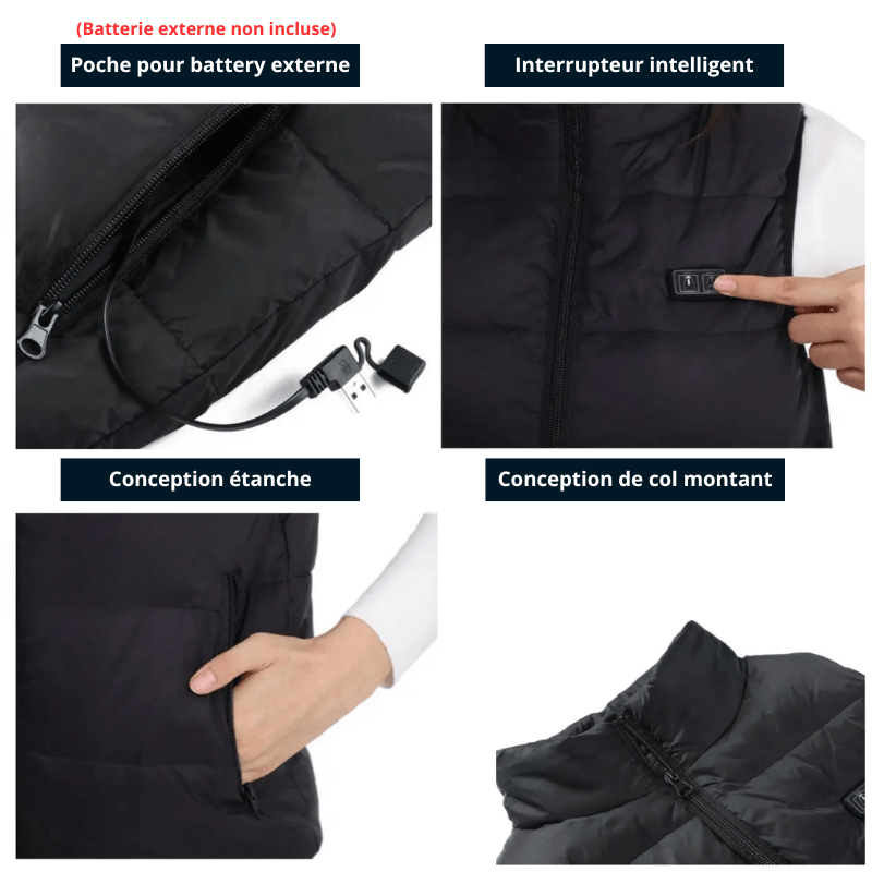 Gilet Chauffant USB
