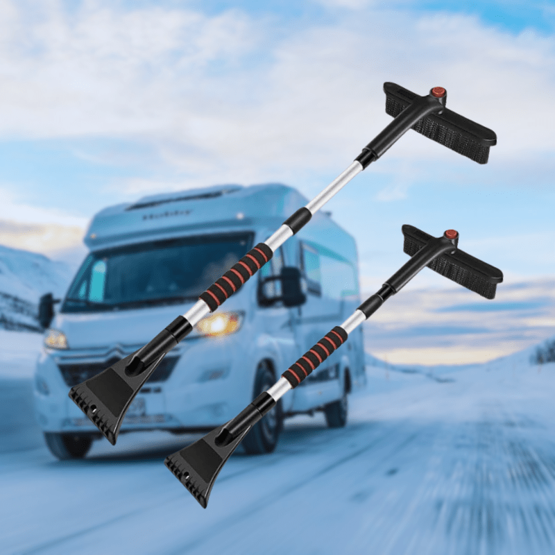 Grattoir à Glace 2 en 1 Extensible pour Camping - car