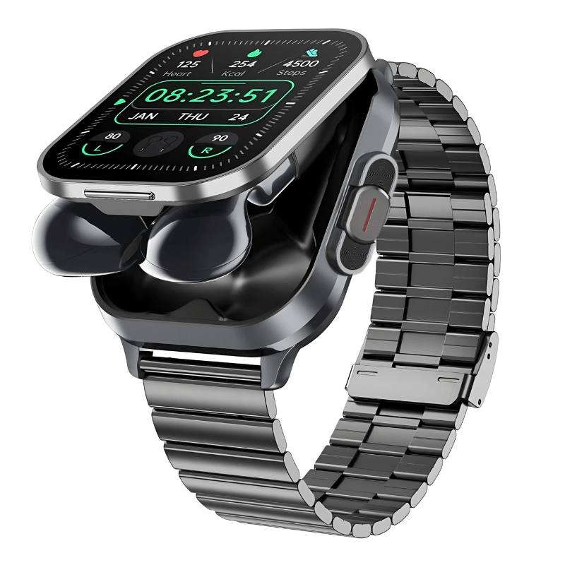 Montre Connectée 2 en 1 avec Écouteurs