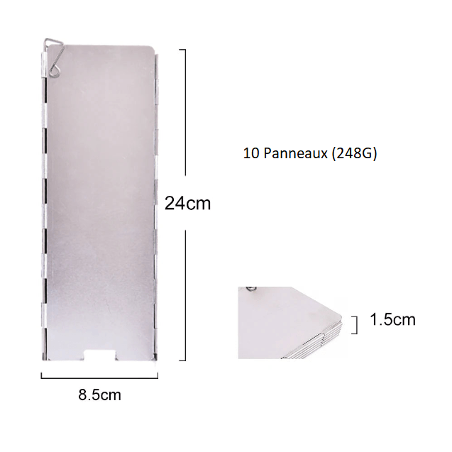 Pare - vent Pliable Réchaud Camping