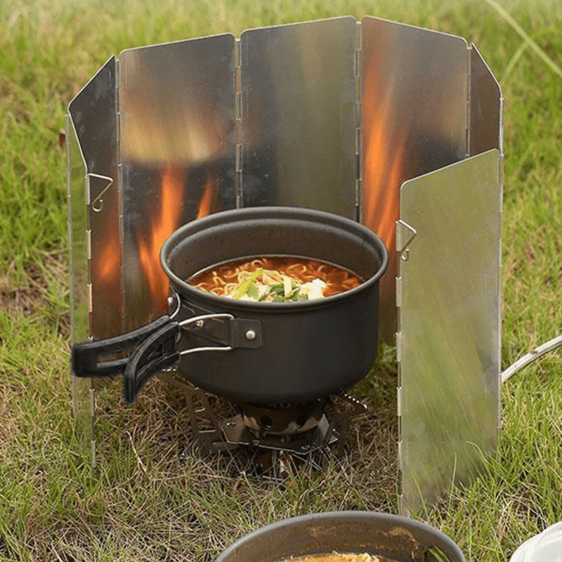 Pare - vent Pliable Réchaud Camping