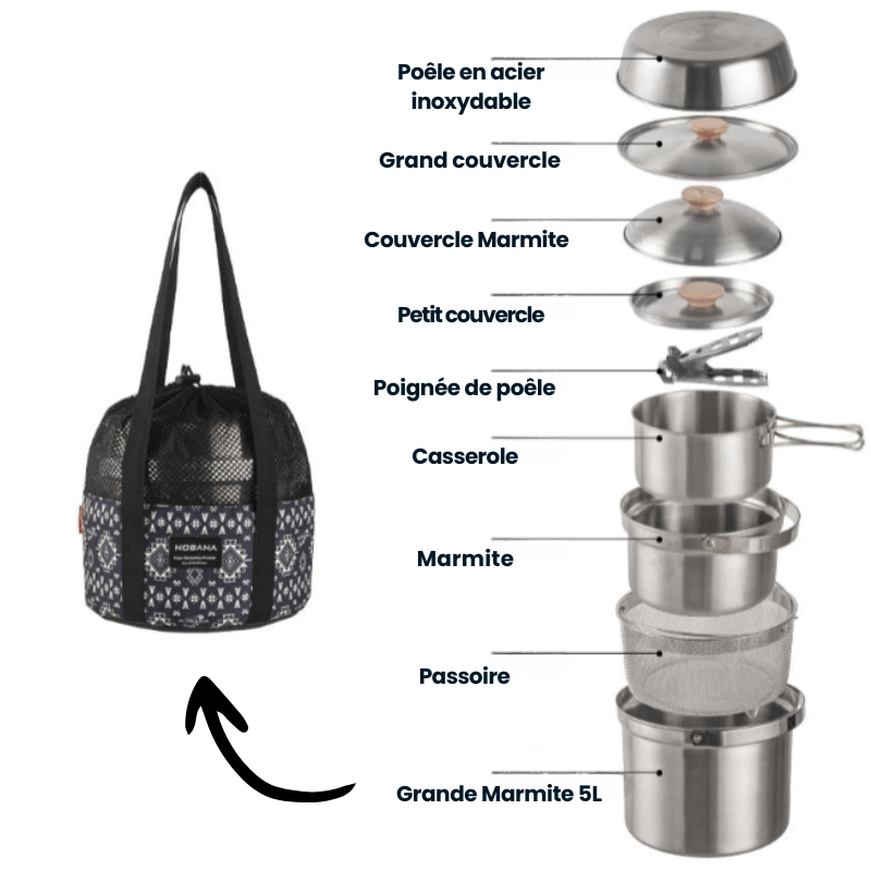 popote camping 4 personnes complet