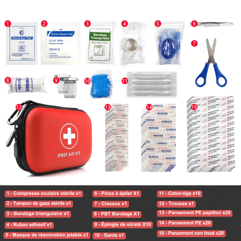 Trousse de Premiers Secours 90 Pièces