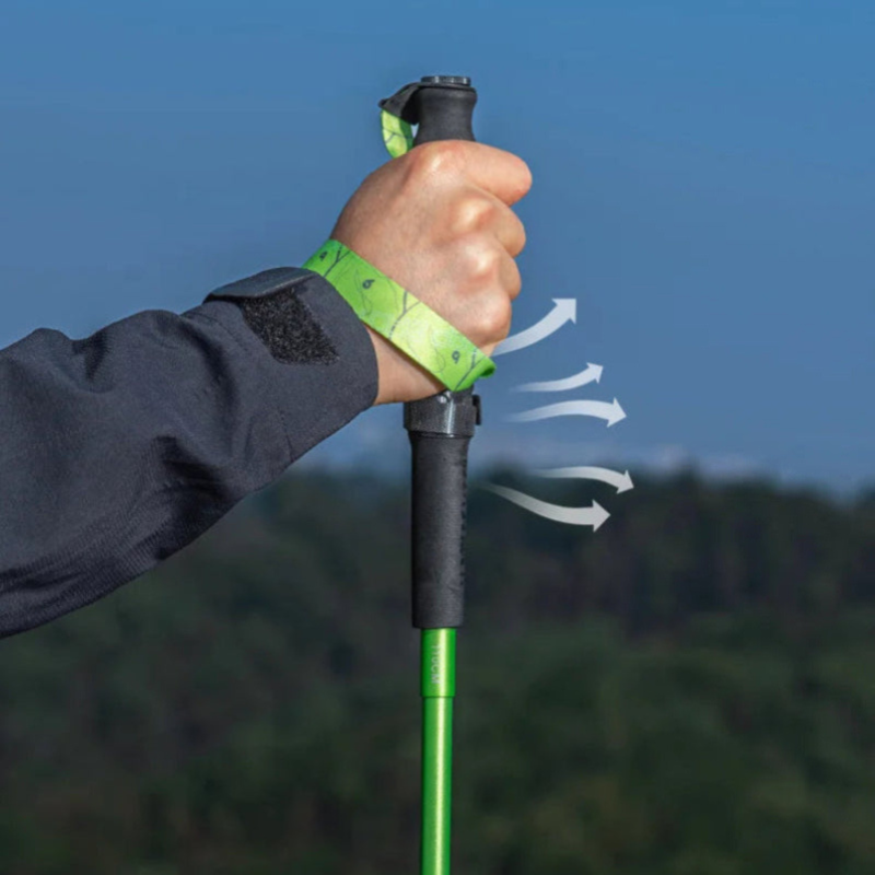 Bâton de Marche Nordique Pliable en Aluminium dragonne