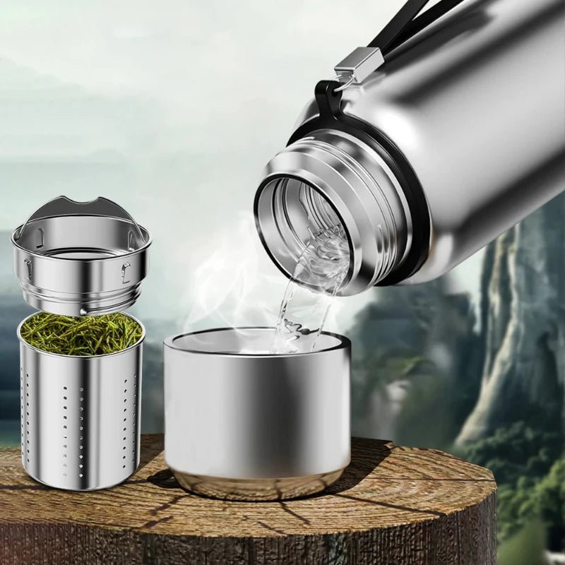 Bouteille Isotherme avec Infuseur 1,2L température