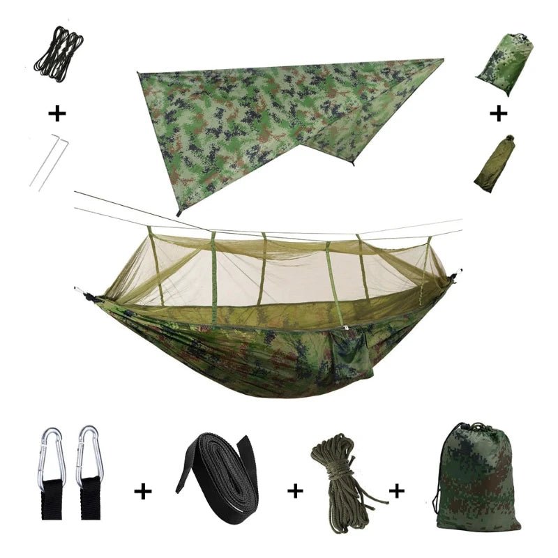 Hamac Moustiquaire avec Tarp camouflage